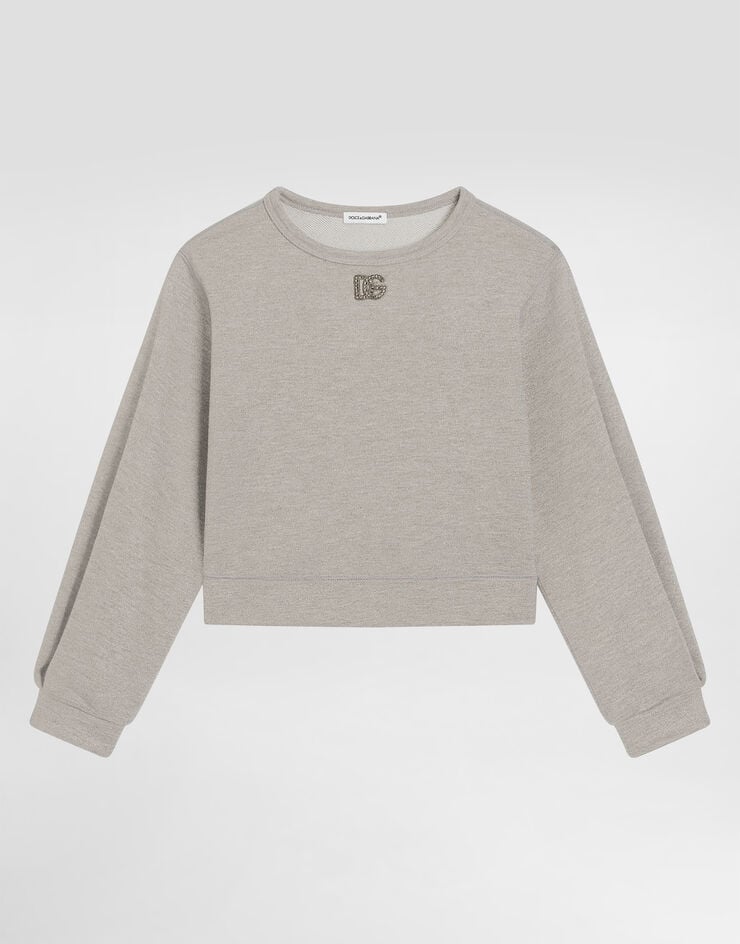 Dolce & Gabbana Lurex sweatshirt Silver L5JWCIHU7WD