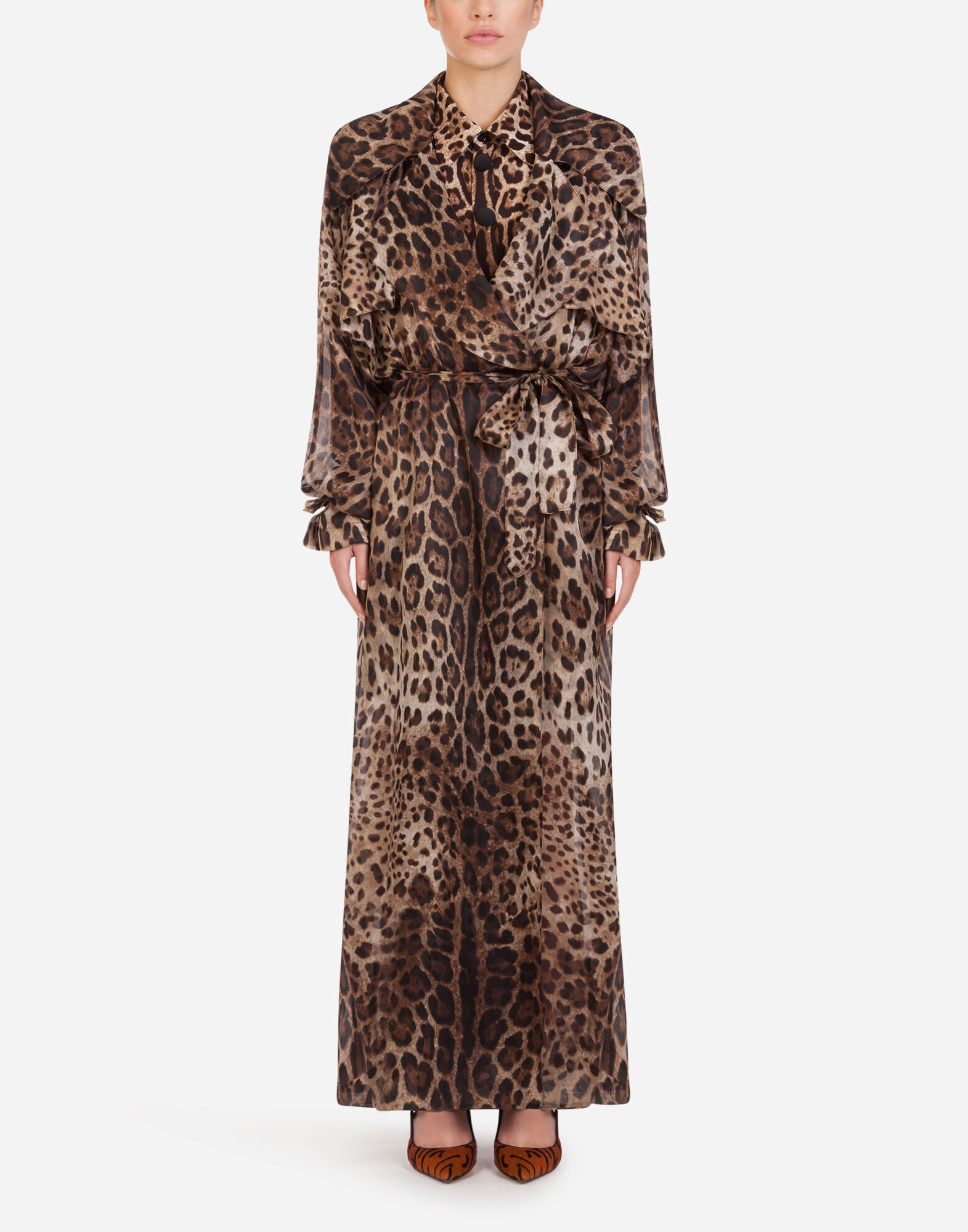 Trench coat leopard on sale