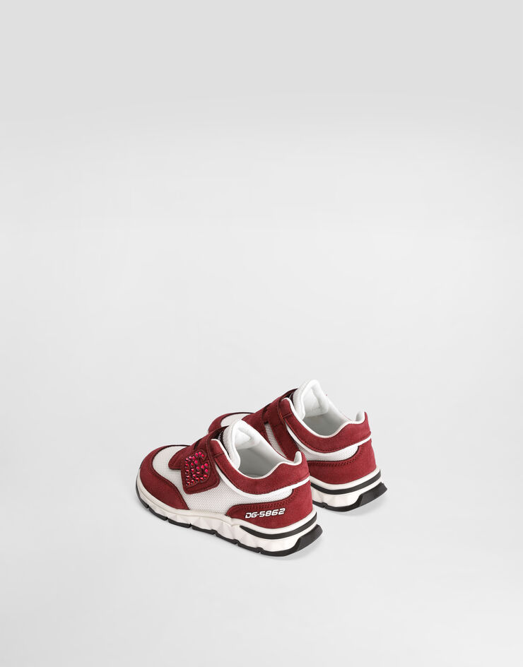 Dolce & Gabbana DG Cushion velour fabric sneakers Dolce & Gabbana DG Cushion velour fabric sneakers Red DN0237A3M67