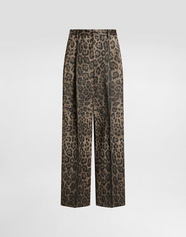 Dolce & Gabbana Leopard-print jacquard trousers Print GP20WTFRMEC