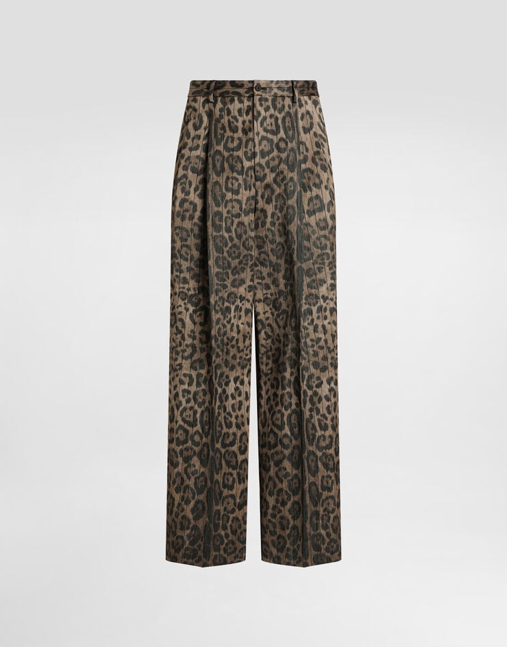 Dolce & Gabbana Leopard-print jacquard trousers Print GP20WTFRMEC