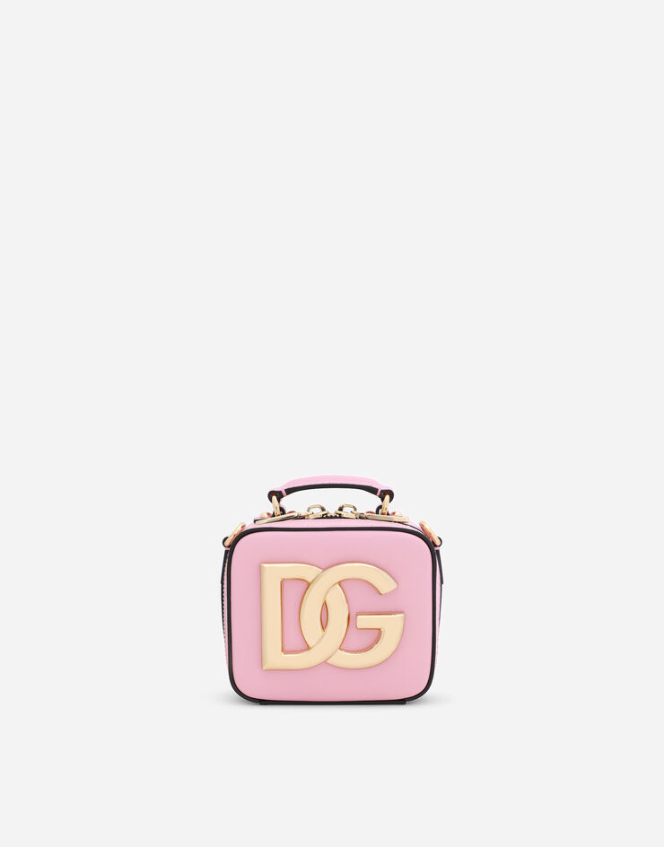 Dolce & Gabbana Calfskin 3.5 micro bag with DG logo Pink BI3116AW576