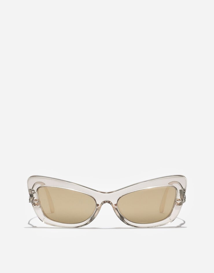 Dolce & Gabbana Солнцезащитные очки DG Crystal Кэмел, прозрачный VG4467VP203