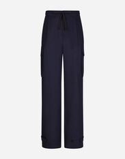 Dolce & Gabbana Linen jogging pants with tag Blue GY6IETFI5IY