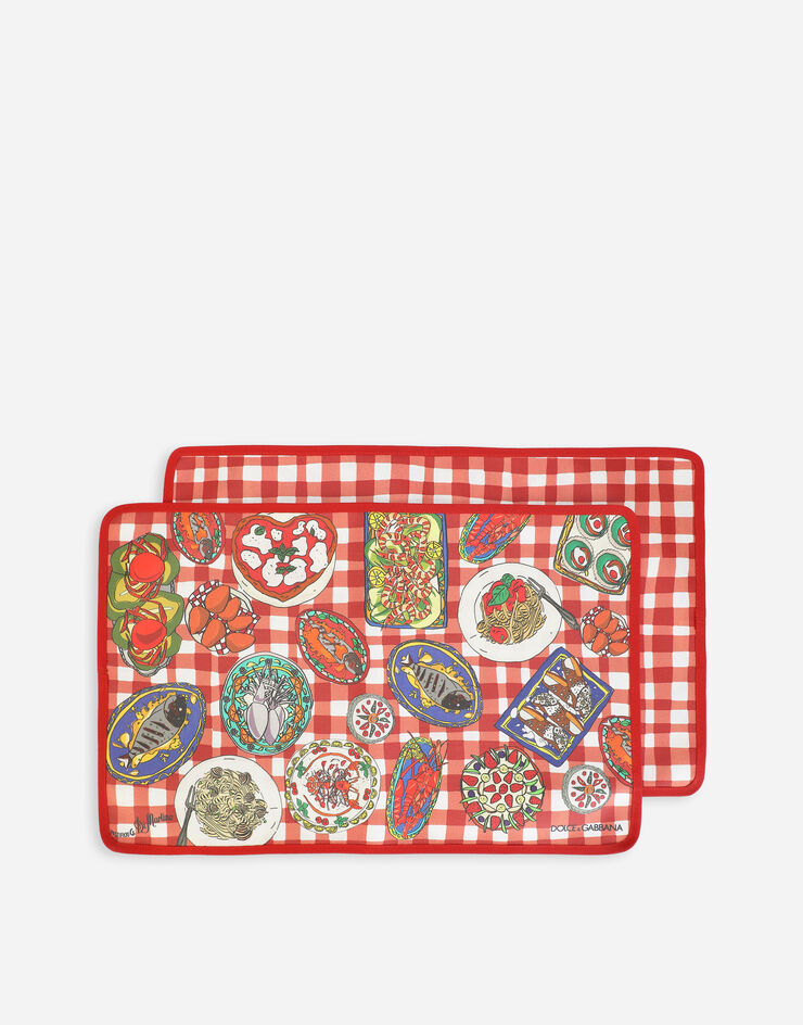 Dolce & Gabbana Geschenkkarton, bestehend aus fünf Arten von Pasta Corbarino-Tomaten und amerikanischen Tischsets von Dolce&Gabbana Rot PS1000RES10