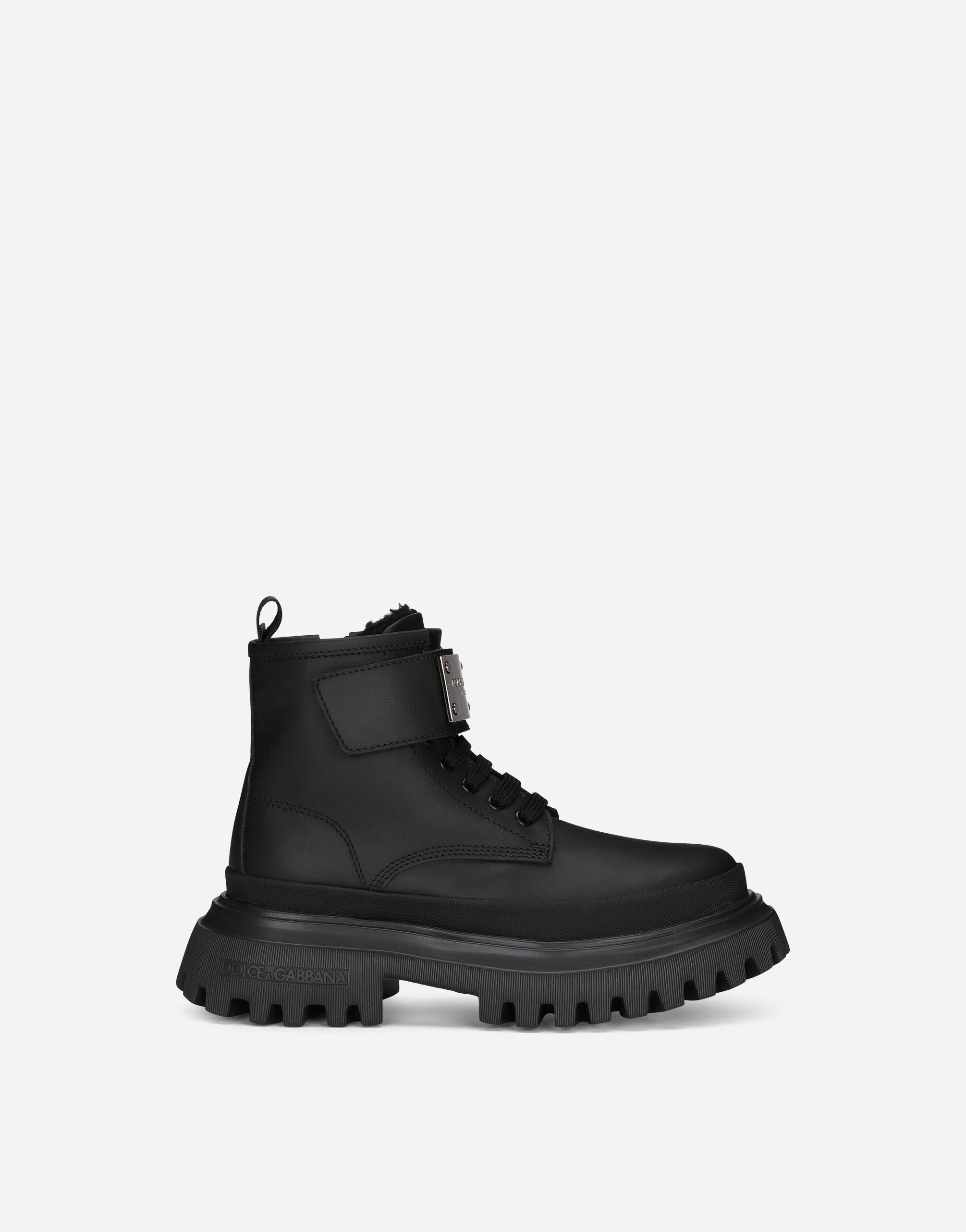 Calfskin ankle boots in Black for Men Dolce Gabbana