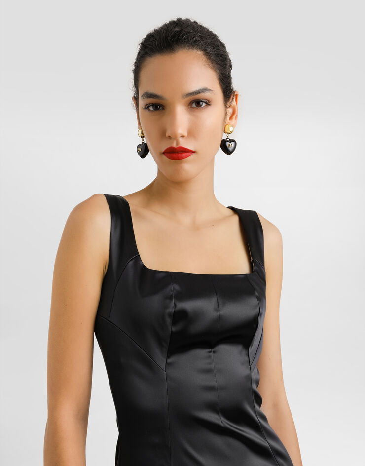 Dolce & Gabbana Stretch satin dress Grey F6TVTTFURAD