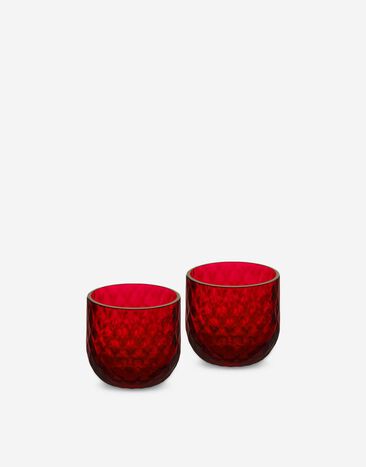 Dolce & Gabbana Set 2 Hand-Blown Murano Shot Glasses Multicolor TCB021TCALZ