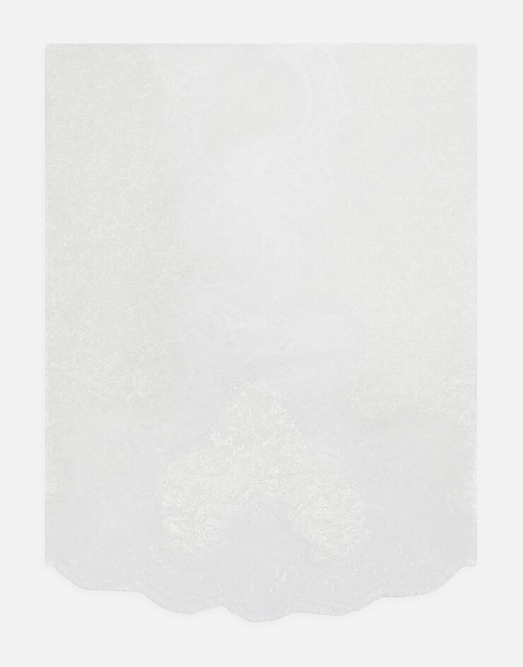 Dolce & Gabbana Lace oval veil White FS289AILMAP