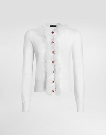 Dolce & Gabbana Cardigan en coton White FXVFEZJBCKD