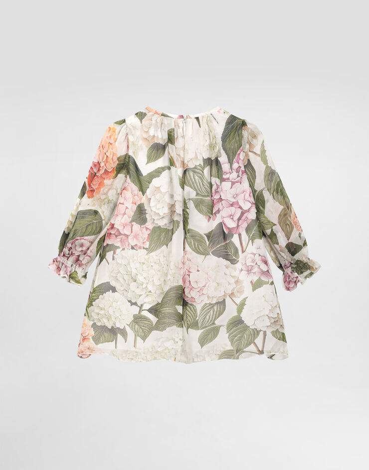 Dolce & Gabbana Hydrangea-print chiffon dress Multicolor L24DH9IS10T