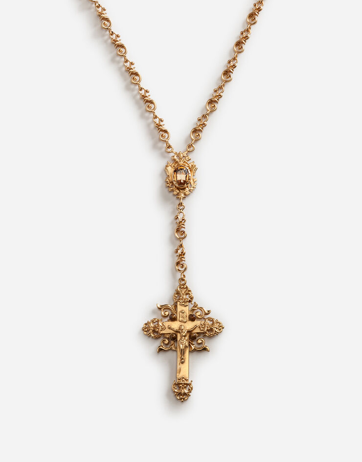Dolce & Gabbana Ожерелье с крестом ЗОЛОТОЙ WNL3C1W1111