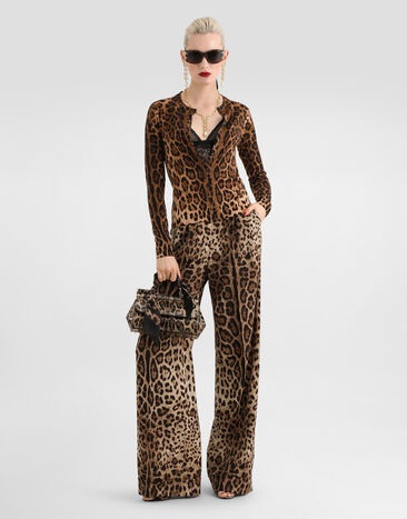 Dolce & Gabbana Leo-print wool cardigan Print FXV09TJDVGG