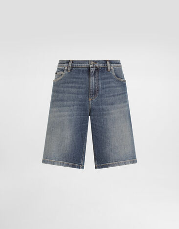 Dolce & Gabbana Light blue wash stretch denim shorts Multicolor G9NL5DG8GW9