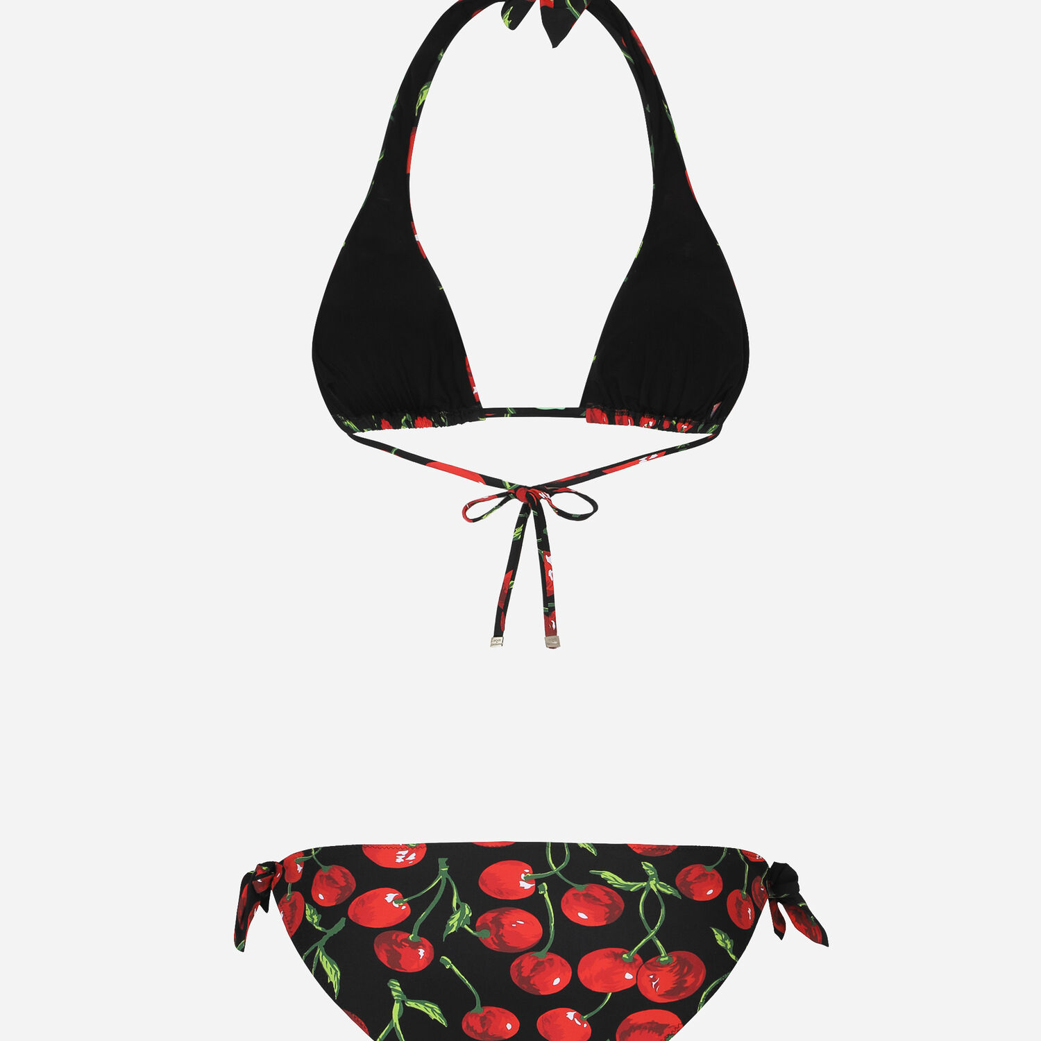 Dolce & Gabbana Cherry-print triangle bikini female Multicolor