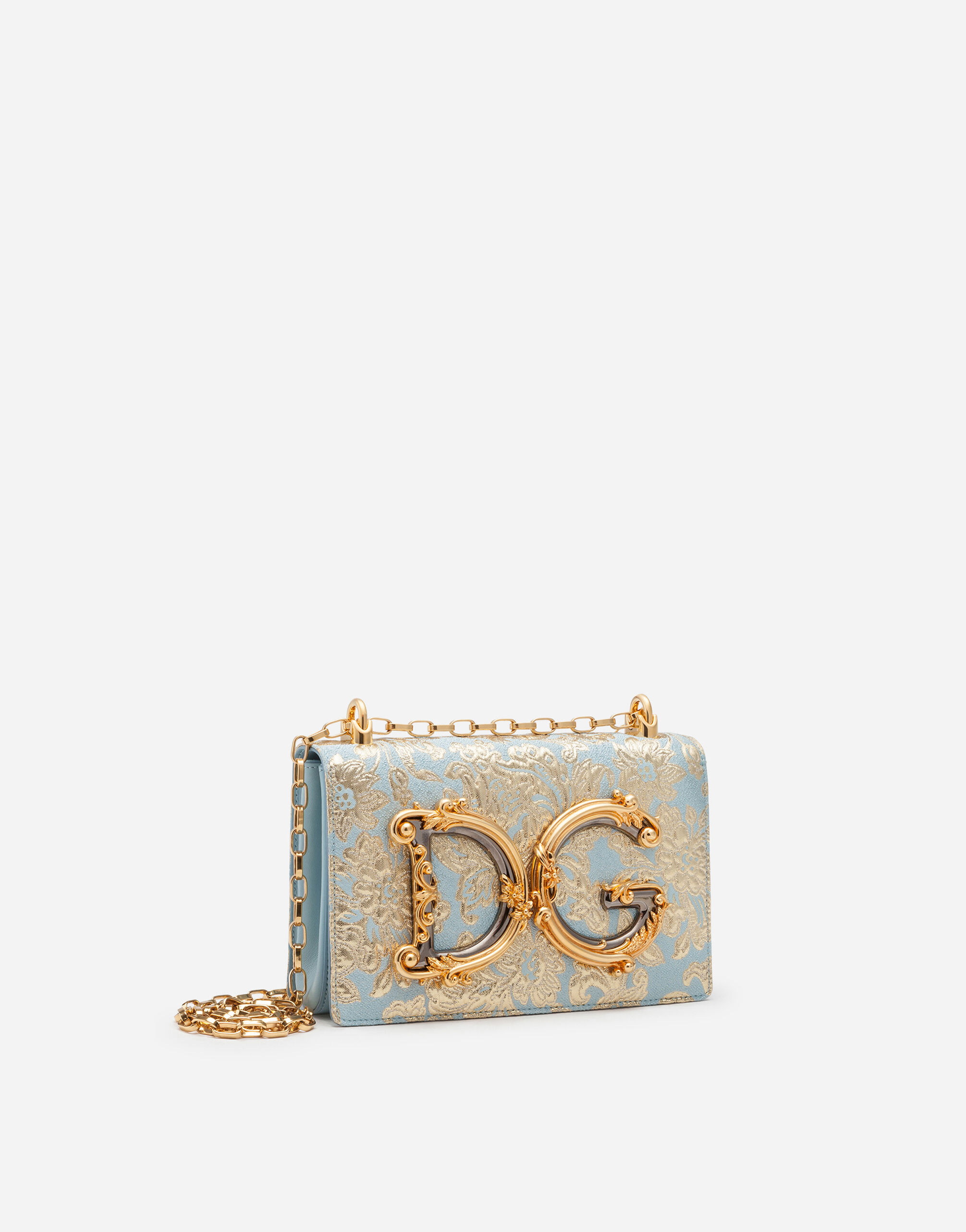 DOLCE&GABBANA パーティ　バッグ　DG girls DG Girls bag in floral lamé brocade