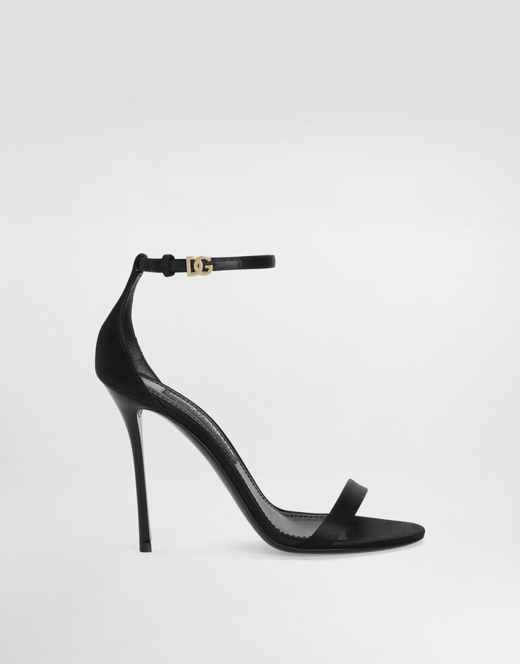 Dolce & Gabbana サテン サンダル ブラック CR2018A7630