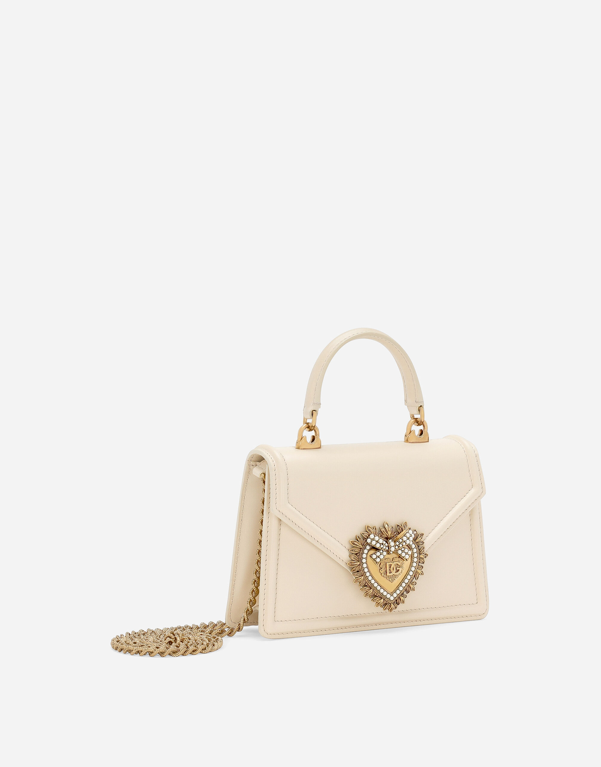 クリームのウィメンズ トップハンドルバッグ ディヴォーション スモール | Dolce&Gabbana®