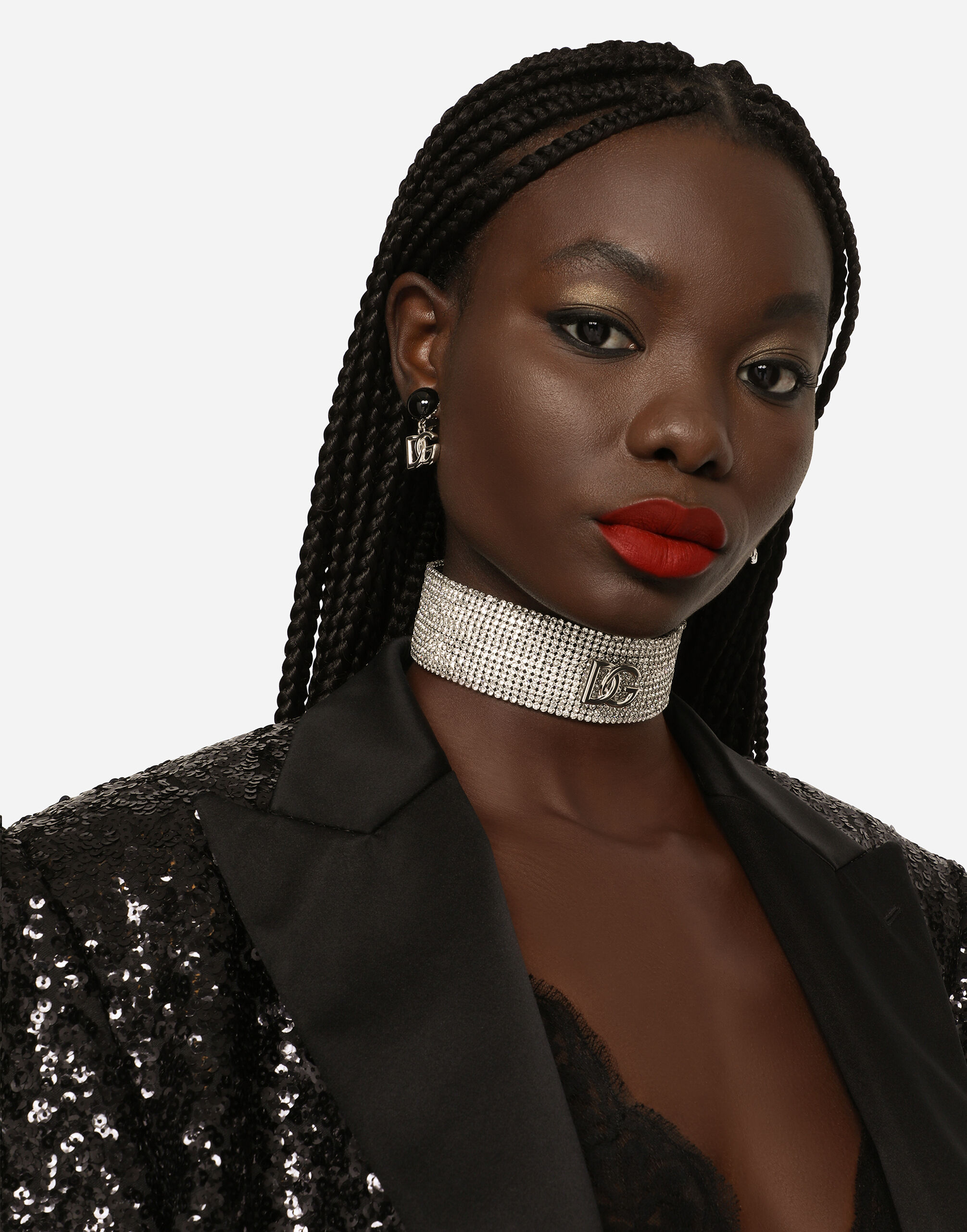 Dolce and gabbana black woman earrings online