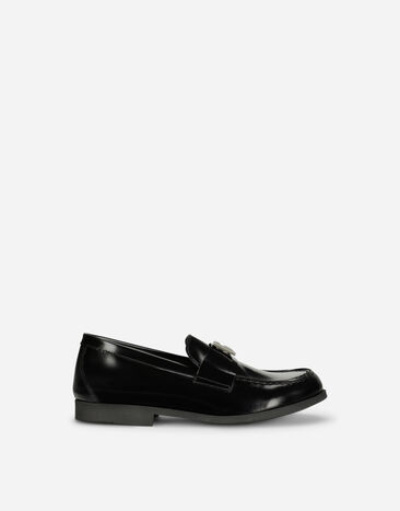 Dolce & Gabbana Calfskin loafers with DG logo Black LB1A58G0U05