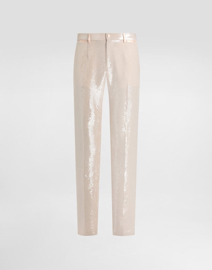 Dolce & Gabbana Sequin trousers Dolce & Gabbana Sequin trousers Beige GY7BMTFLSIM