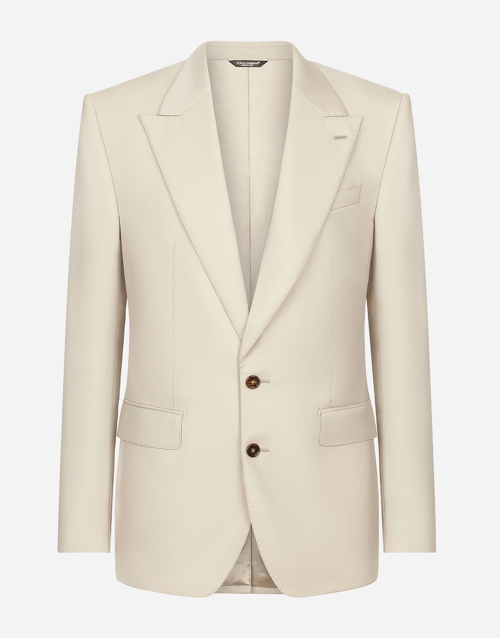 Dolce & Gabbana Single-breasted wool Sicilia-fit jacket Azure G5LI8TFU4LG