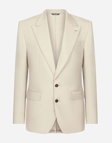 Dolce & Gabbana Chaqueta Sicilia de lana con botonadura sencilla Blanco G2NW1TFU4DV