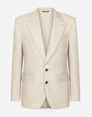 Dolce & Gabbana Single-breasted wool Sicilia-fit jacket White G2NW1TFU4DV