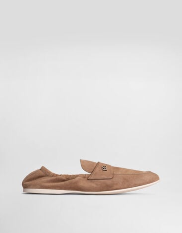 Dolce & Gabbana Zapatillas tipo slipper en piel de becerro Brown A50790AA415