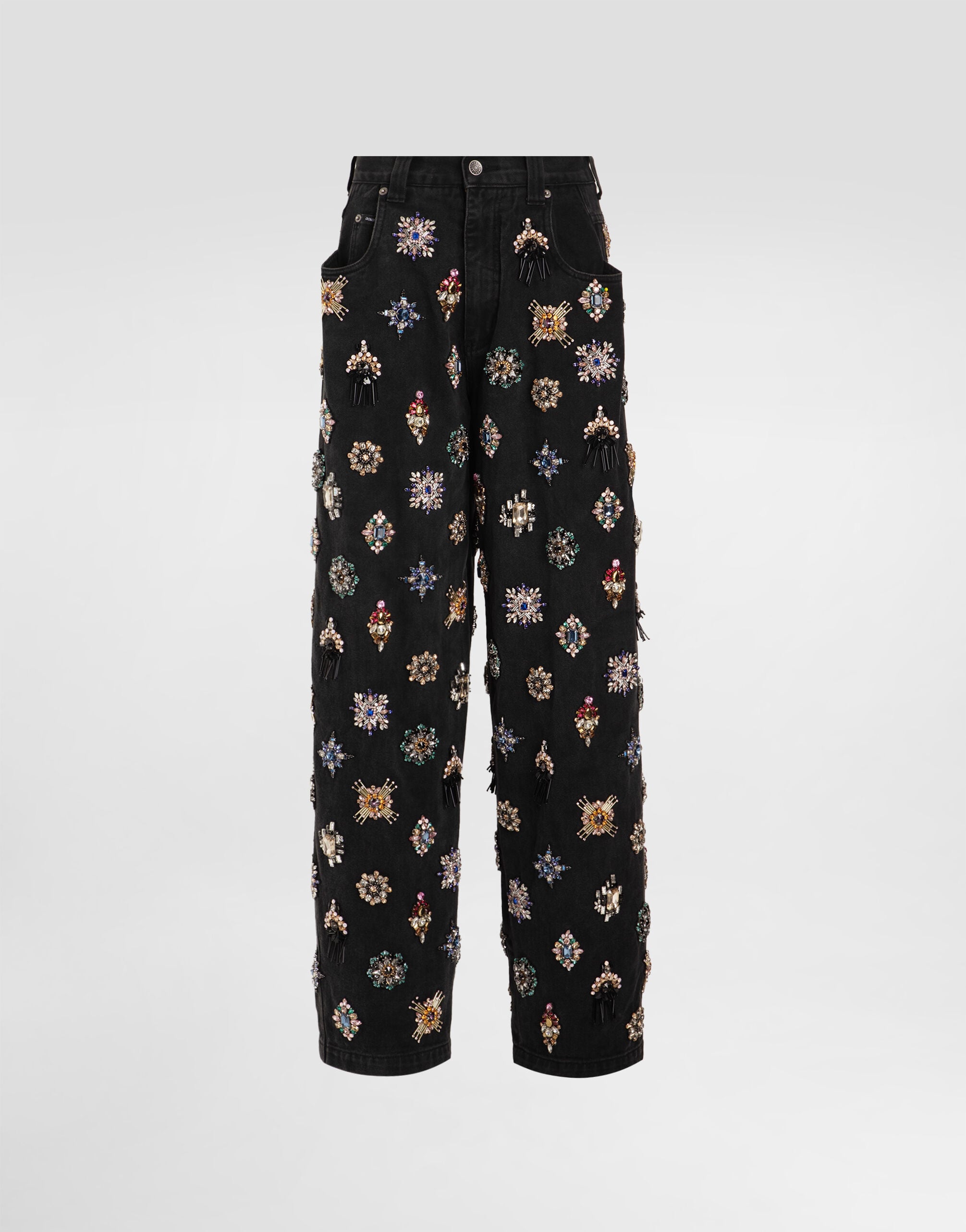 Denim 5-pocket trousers in Multicolor for Women | Dolce&Gabbana® US