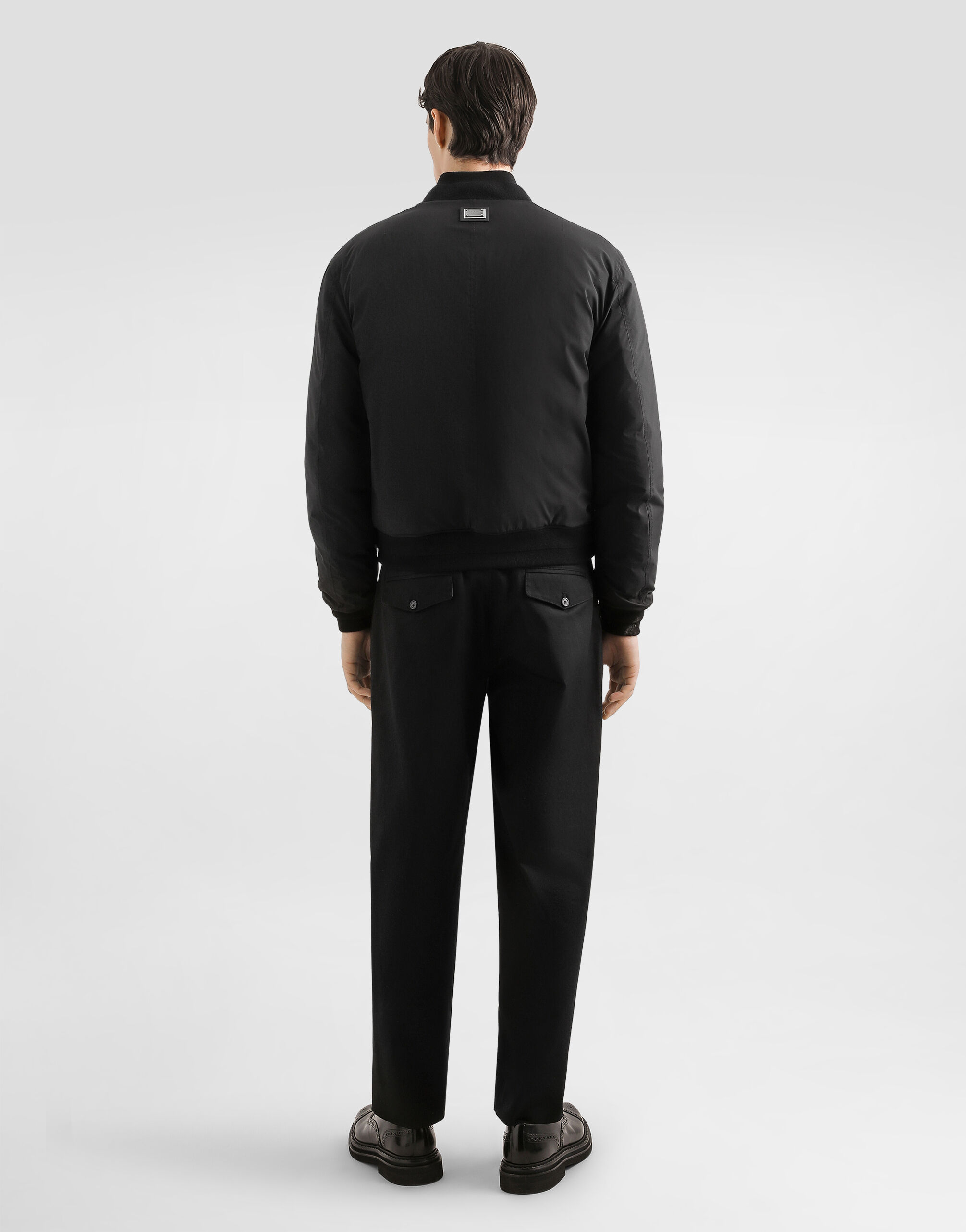 Cotton gabardine trousers in Black for Men | Dolce&Gabbana® US