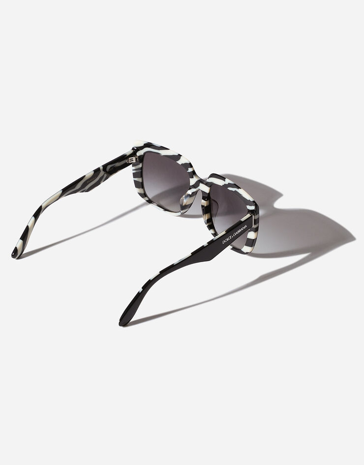Dolce & Gabbana Солнцезащитные очки New Print Черный с зебровым принтом VG441AVP28G