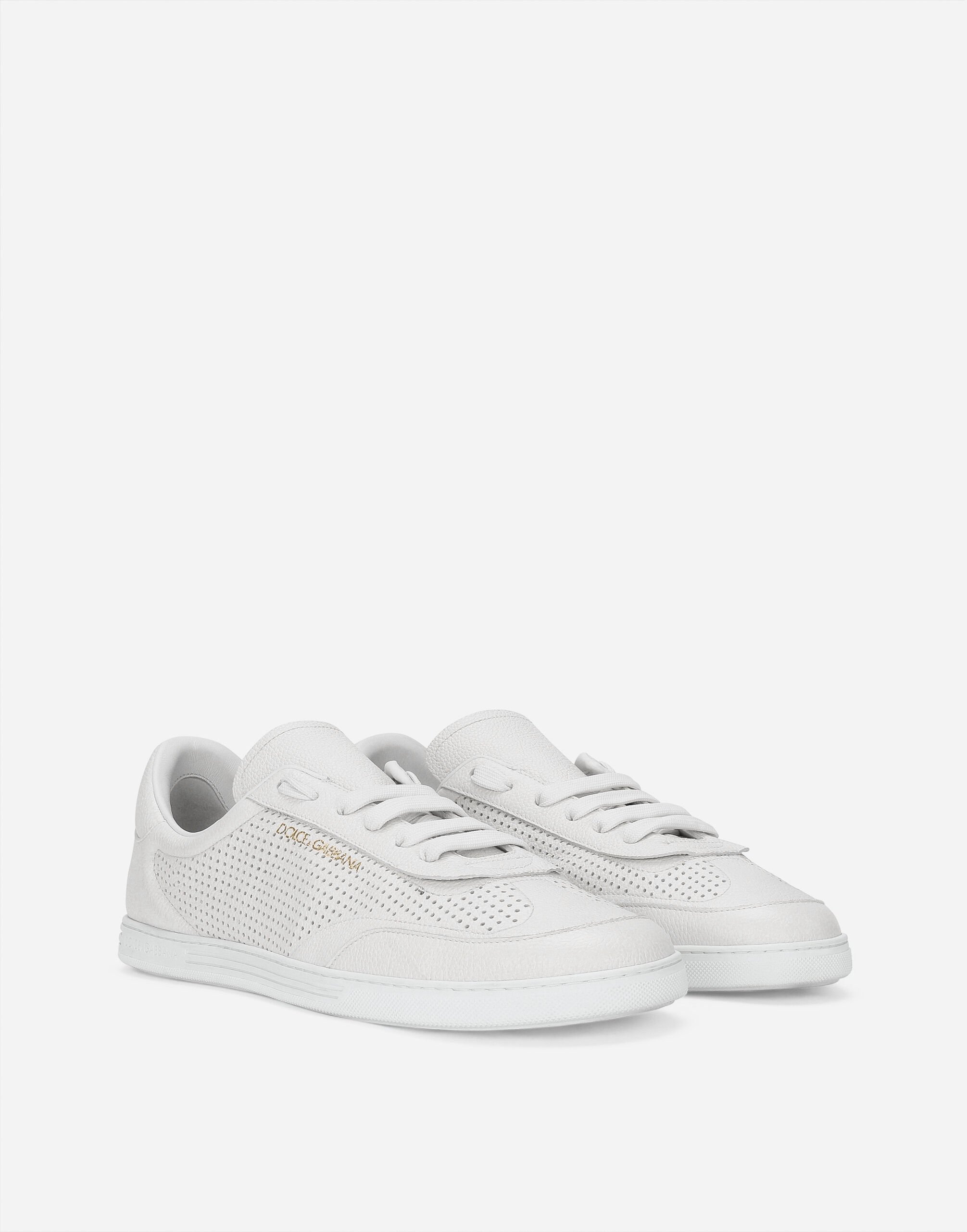 スニーカー DOLCE & GABBANA Men Sneakers White CS2256AR837 89642 Perforated calfskin Saint Tropez sneakers in White for Men