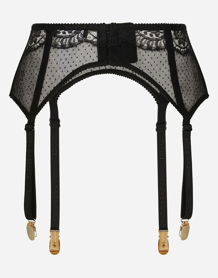 Dolce & Gabbana Пояс для чулок из кружева черный O4A50TONO25