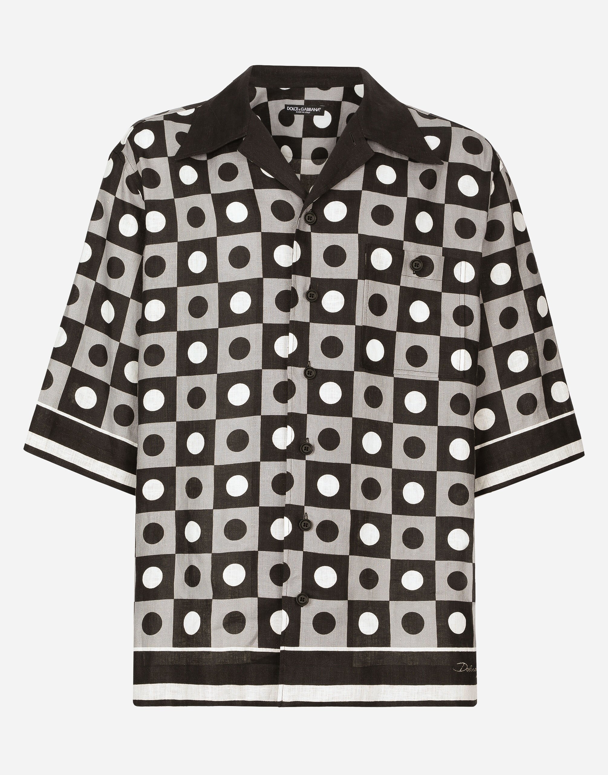 Dolce & Gabbana Printed linen Hawaiian shirt Print G5IF1THI1Q9