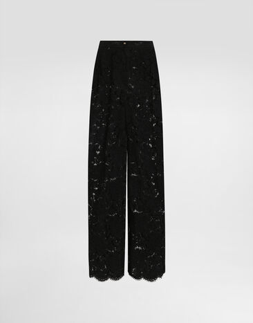 Dolce & Gabbana Cordonetto lace trousers Black FTCPTTHLM7L