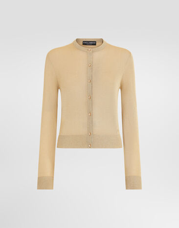 Dolce & Gabbana Metallic viscose cardigan Multicolor FXVDZZJGMI3