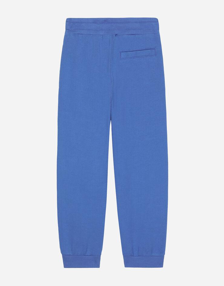 Dolce & Gabbana Jersey joggers with Dolce&Gabbana logo Blue L4JPIGG7IXP