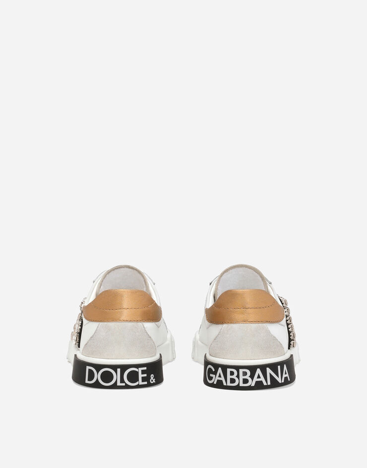 Dolce&Gabbana Portofino vintage calfskin sneakers White D11187AA631