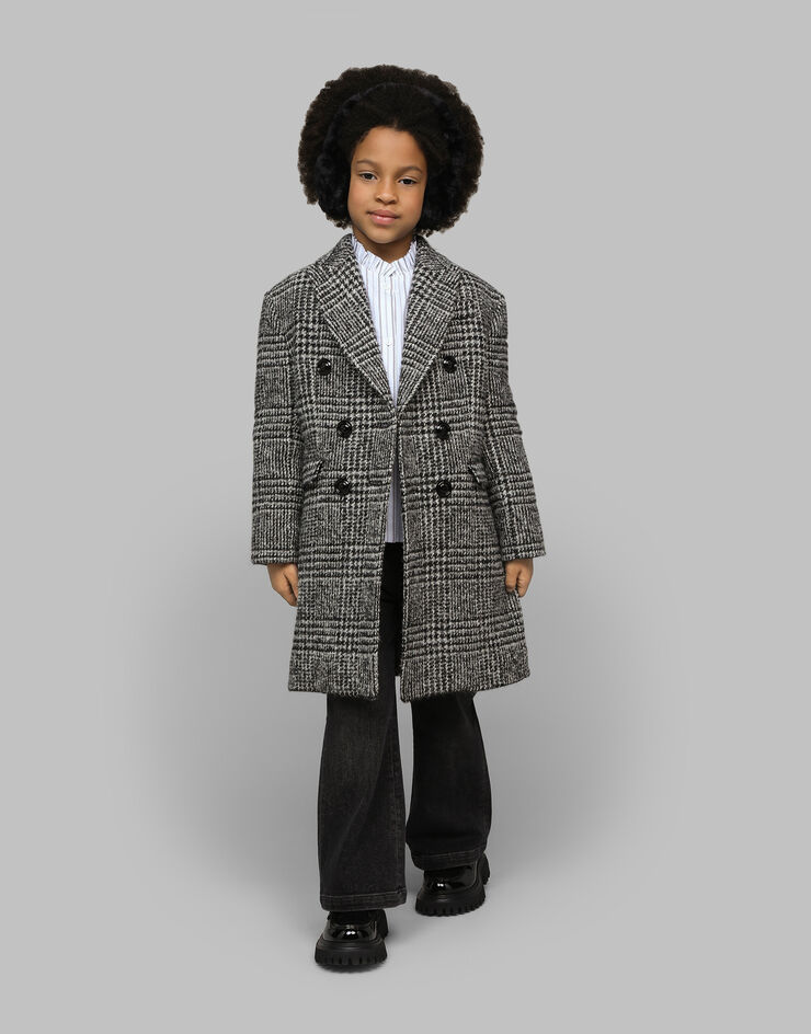 Dolce & Gabbana Double-breasted wool-blend herringbone coat Multicolor L42C32FQMJM