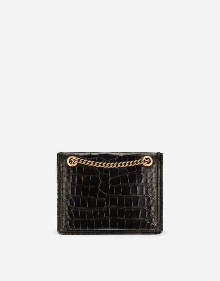 Dolce & Gabbana Medium crocodile skin Devotion bag ブラック BB6641A2R08