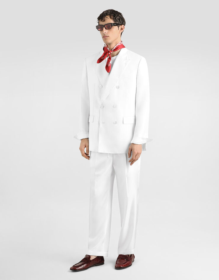 Dolce & Gabbana Silk twill jogging trousers Dolce & Gabbana Silk twill jogging trousers White GP239ZFU1XB