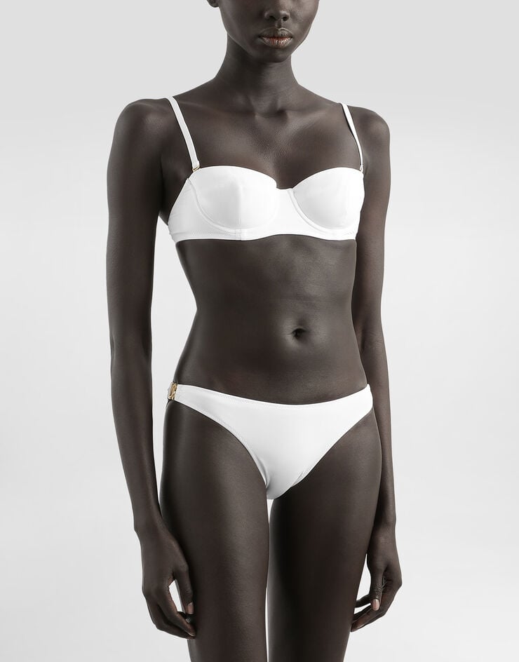 Dolce & Gabbana Bikini bottoms with DG logo White O2A31JFUGA2
