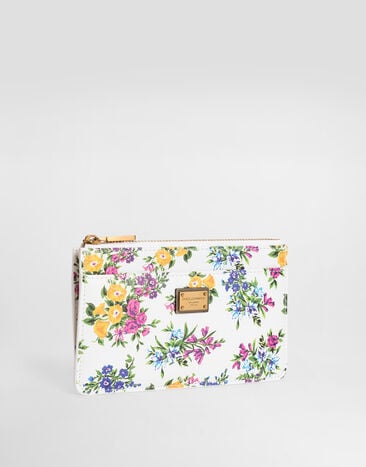 Dolce & Gabbana Kartenetui aus Kalbsleder in Print-Optik Multicolor BI1261A3C24