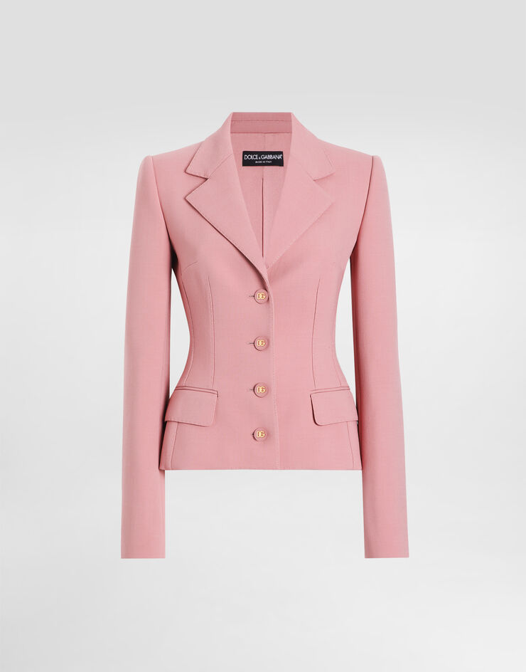Dolce & Gabbana Giacca Dolce monopetto in crêpe di lana Rosa F27DSTFU2L8