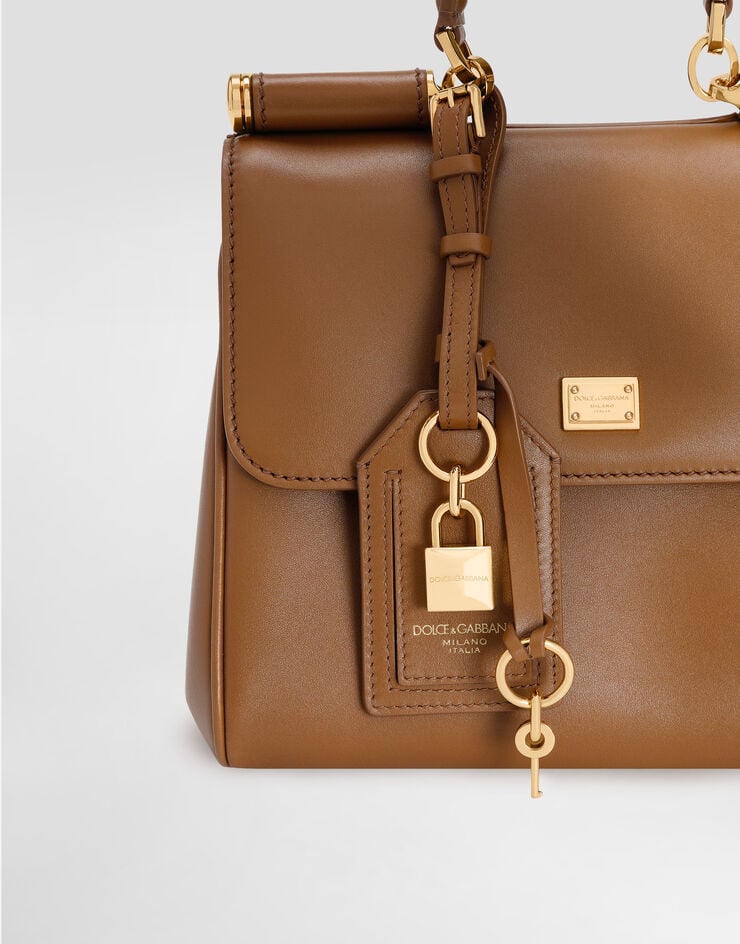 Dolce & Gabbana My Sicily plongé calfskin bag Brown BB7781B7321