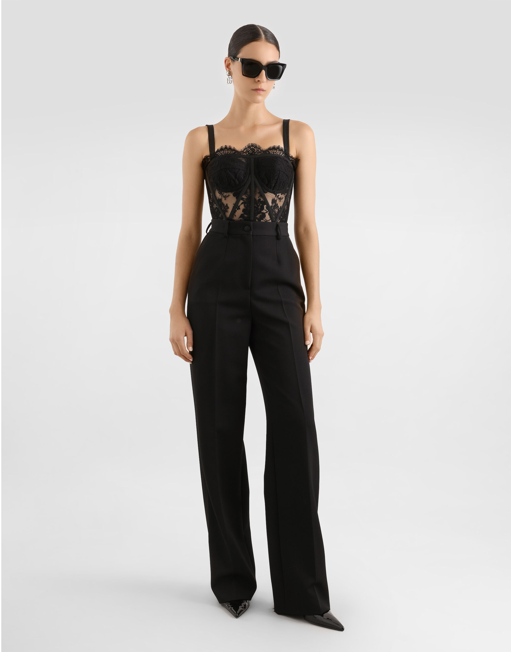Lace bustier in Black for Women | Dolce&Gabbana® US