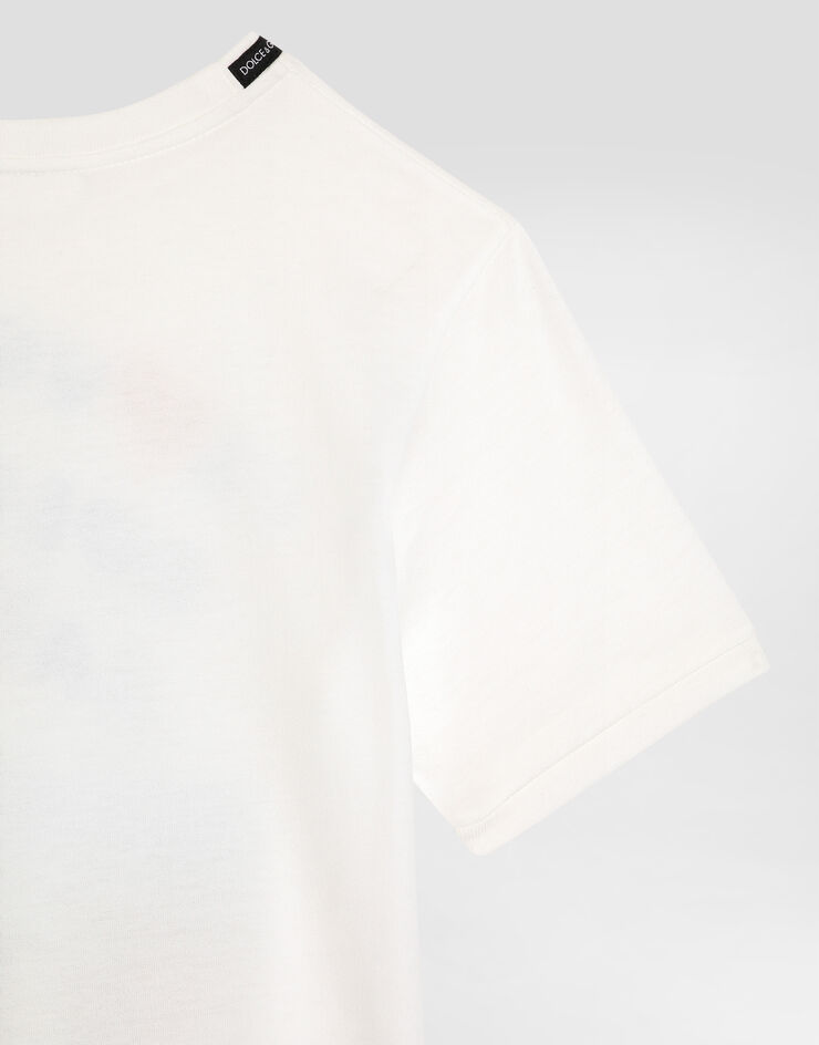 Dolce & Gabbana Jersey t-shirt with postcard print Dolce & Gabbana Jersey t-shirt with postcard print White L4JTJDG7PWD