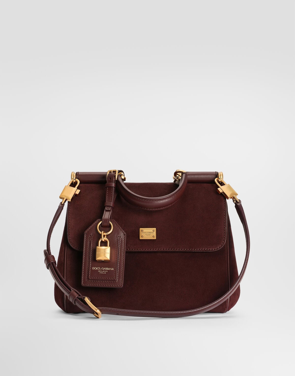 Small My Sicily handbag in split calfskin