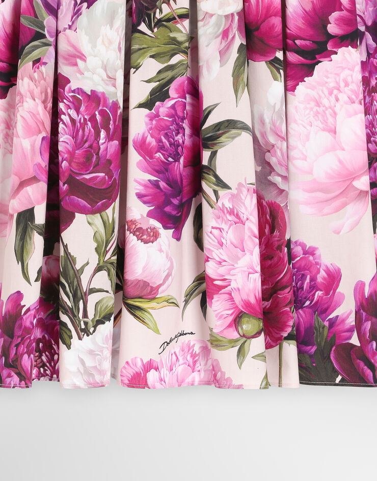 Dolce & Gabbana Peony-print poplin skirt Dolce & Gabbana Peony-print poplin skirt Multicolor L55I83G7QZX